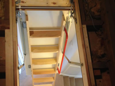 Wooden loft ladder