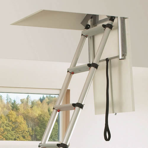 Telescopic loft ladder